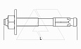 Анкерный болт BZ-U8-10-21/75A4, L=75мм, F=2.4кН, нерж. сталь от интернет-магазина amperkin.by