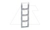 Galea Life - Рамка Metallic на 4 поста вертикальная, Brushed Aluminium