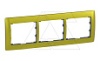 Galea Life - Рамка Metallic на 3 поста горизонтальная, Magic Green от интернет-магазина amperkin.by
