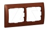 Galea Life - Рамка на 2 поста горизонтальная, Mahogany