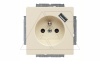 Basic 55 - Розетка 2P+E нем. стд. + USB (сл.кость)